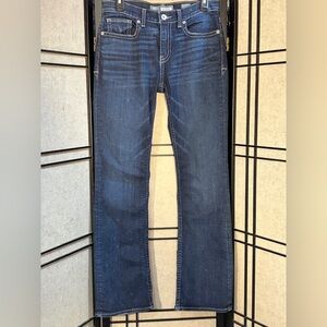BKE Aiden Jeans Mens Size 31 Blue Dark Denim Bootleg Cowboy Western Bootcut
